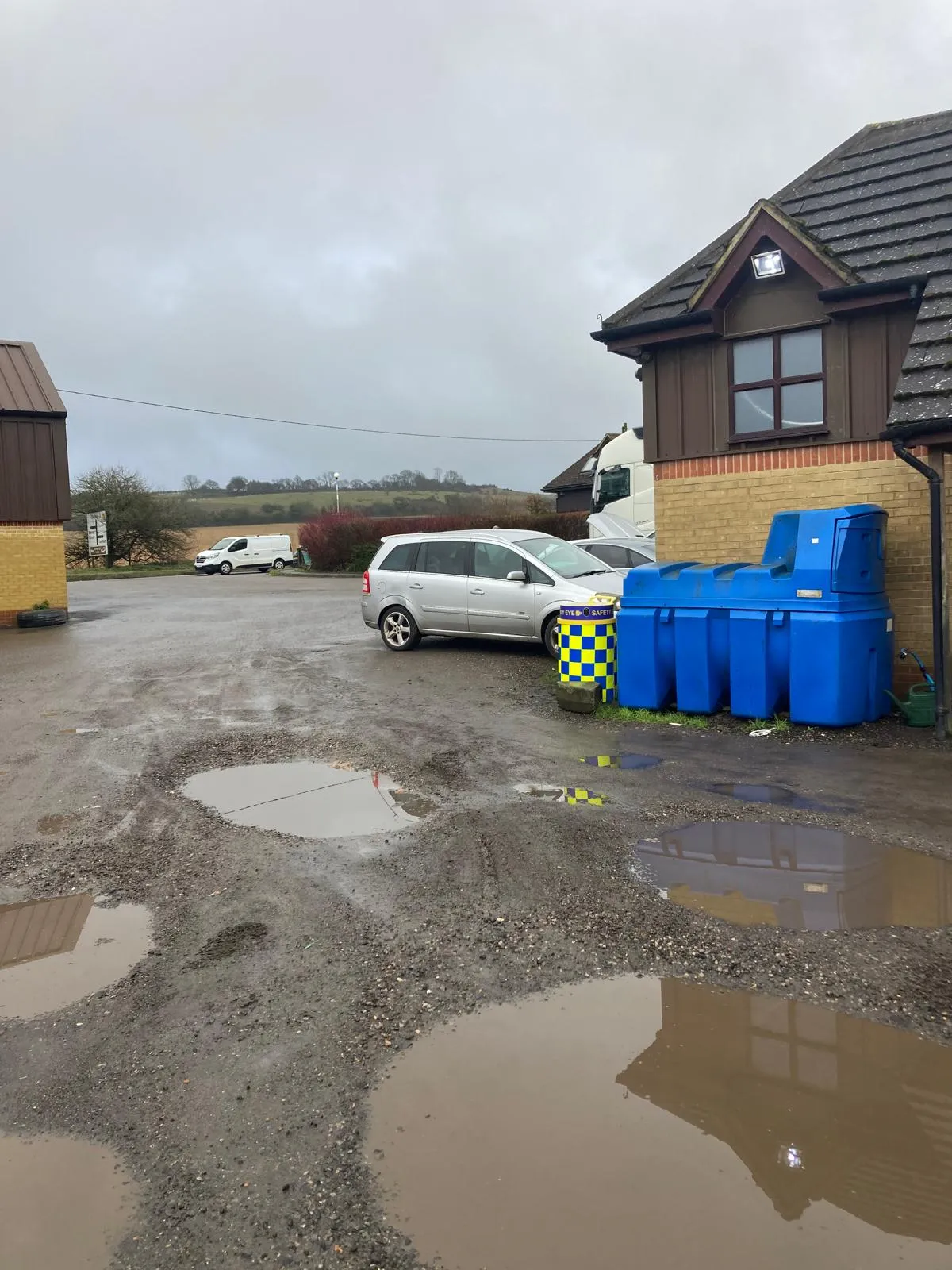 Safety Eye monitoring bollard deployed at rural farmyard property for site security